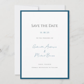 Save The Date Typographie minimale Élégant intemporel Mariage sa