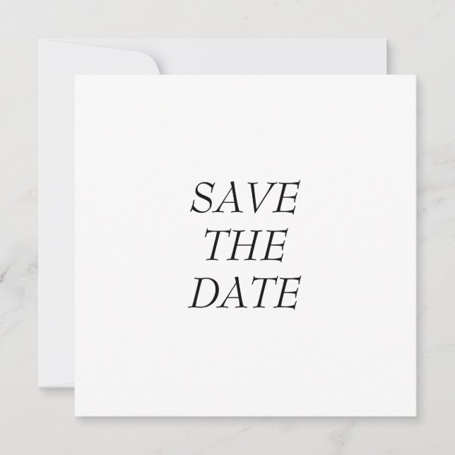 Save The Date Typographie minimale Enregistrer la date (Devant)