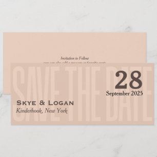 Save The Date Typographie minimaliste élégante Mocha Slim