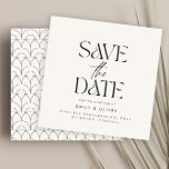 Save The Date Typographie moderne audacieuse crème mariage noir<br><div class="desc">Typographie moderne classe mariage audacieux enregistrer la carte de date. Avec une typographie moderne et élégante et un design d'arrière-plan d'inspiration art déco moderne. Les couleurs peuvent être customisées.</div>