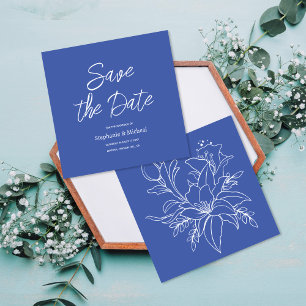 Save The Date Typographie moderne - Dusty Blue