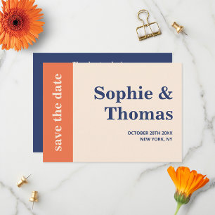 Save The Date Typographie moderne et audacieuse Mariage Abricot 