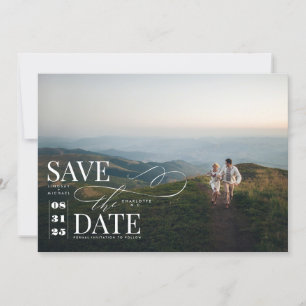 Save The Date Typographie moderne et design Enregistrer la photo