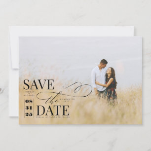 Save The Date Typographie moderne et design Enregistrer la photo