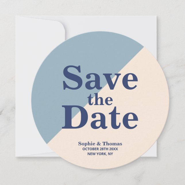 Save The Date Typographie moderne Gras Mariage Enregistrer la da (Devant)