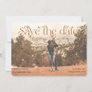 Save The Date Typographie moderne Mariage photo Enregistrer la d