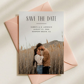 Save The Date Typographie Moderne Minimaliste Enregistrez la Dat