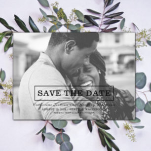 Save The Date Typographie moderne Photo Enregistrer la date No