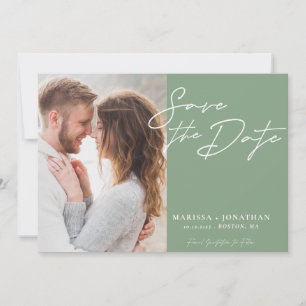 Save The Date Typographie Moderne Simple Photo