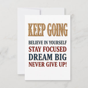 Save The Date Typographie Motivationnelle Vintage Continuez