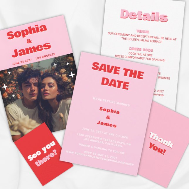 Save The Date Typographie Rétro et Audacieuse Enregistrez la Dat (Créateur téléchargé)