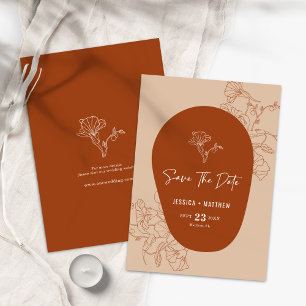 Save The Date Typographie Rétro Minimaliste Moderne Enregistrer