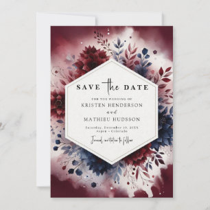 Save The Date Typographie romantique Bourgogne Mariage