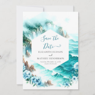 Save The Date Typographie rustique Mariage nautique