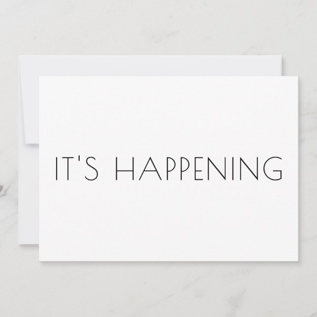 Save The Date Typographie simple C'est en train d'arriver Noir & (Devant)