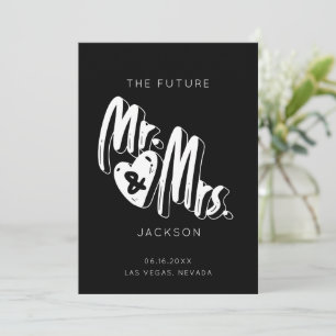 Save The Date Typographie simple M. Mme Mme Mariage photo 