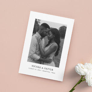 Save The Date Typographie simple   Mariage photo ultra minimalis