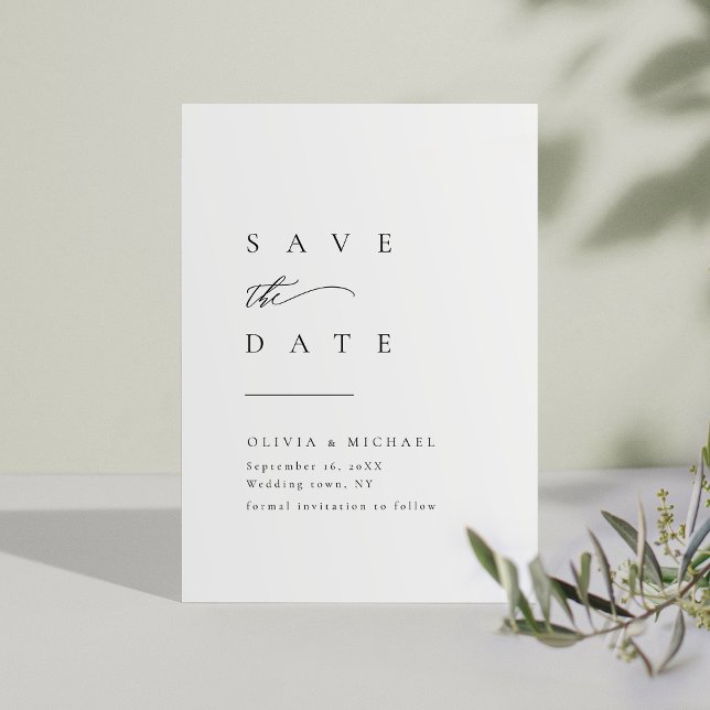 Save The Date Typographie Simplement Élégante Moderne Enregistre (Simply Elegant Typography Modern save the date)