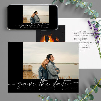 Save The Date Ultime | Modern Grey Forever Photo Silver Foil