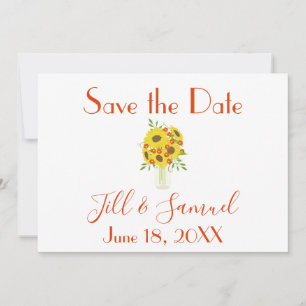 Save The Date Un beau vase de tournesols