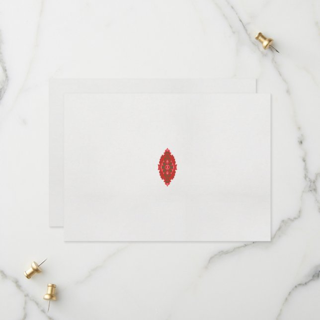 Save The Date un design rouge et marron sur un arrière - plan bl (Devant/Arrière en situation)