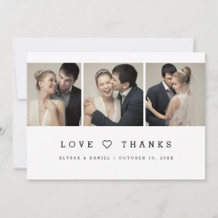 Save The Date Un Mariage multi-photo minimaliste amour et merci