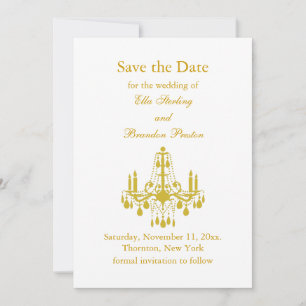 Save The Date Une grande salle de bal Enregistrer la date (jaune