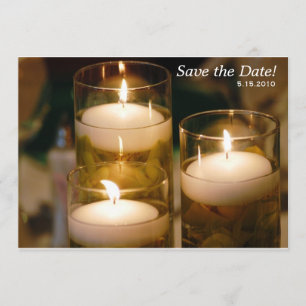 Save The Date Une réception d'invitation de bougies