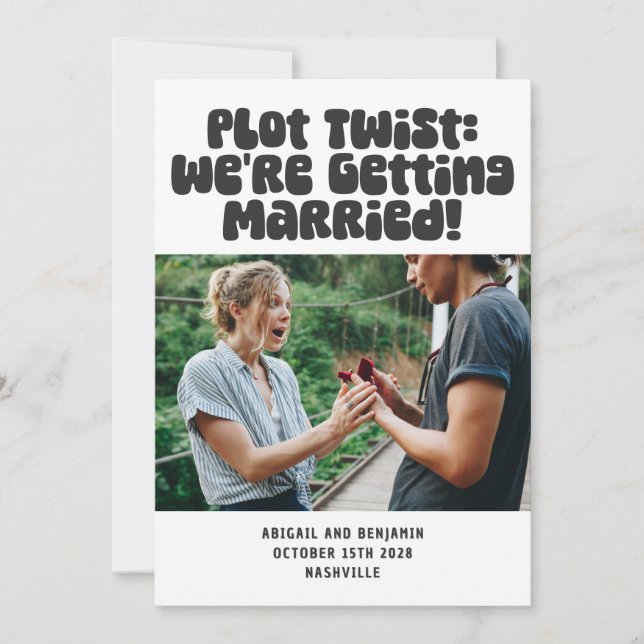 Save The Date Unique Funny Se marier Humour Citer photo amusante (Devant)