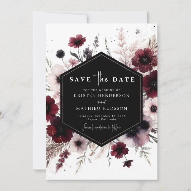 Save The Date Unique Mariage de Terre Bourgogne (Devant)