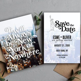 Save The Date Unique New York City Mariage thème Enregistrer la