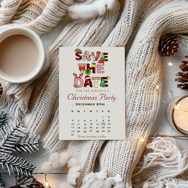 Save The Date Vacances Cocktail Société Noël (Créateur téléchargé)