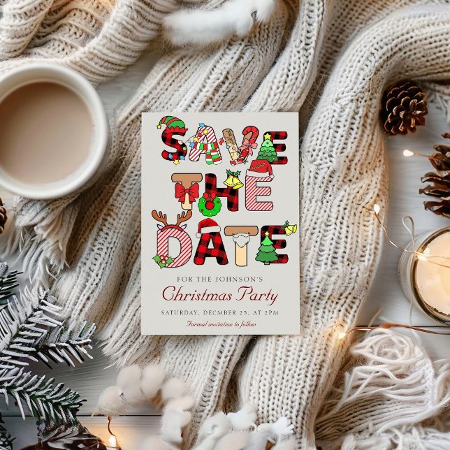 Save The Date Vacances Cocktail Société Noël (Créateur téléchargé)