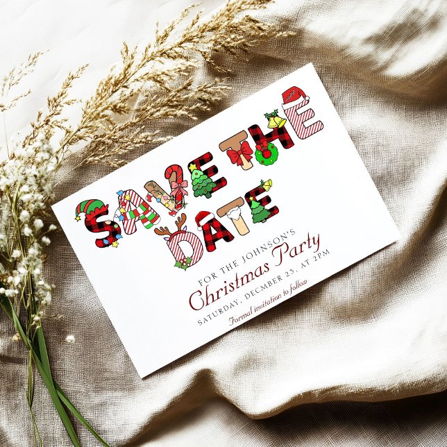 Save The Date Vacances Cocktail Société Noël (Créateur téléchargé)