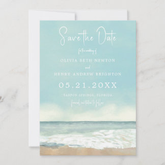 Save The Date Vagues de Plage Enregistrez la Date