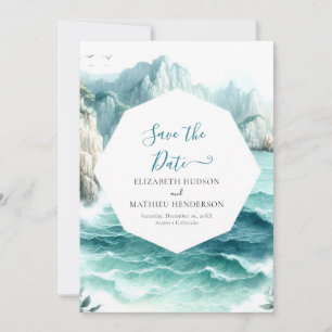 Save The Date Vagues Mariage nautique moderne