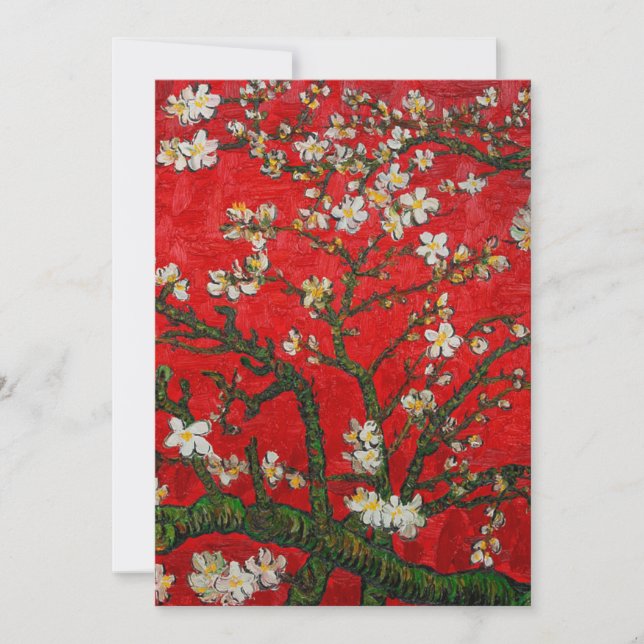 Save The Date Van Gogh Almond Blossoms Rouge (Devant)