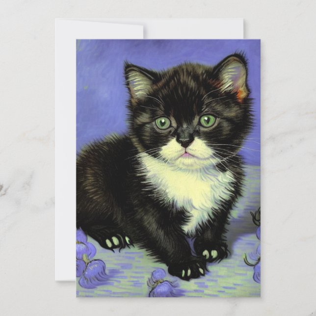 Save The Date Van Gogh Tuxedo Kitten (Devant)