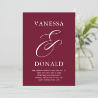 Vanessa Burgundy Mariage moderne