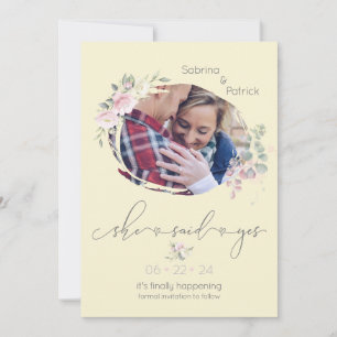 Save The Date Vanilla Lemon Pale Blush Photo