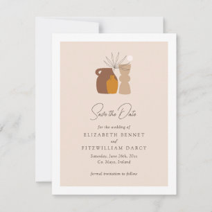 Save The Date Vases minimalistes Boho Mariage de