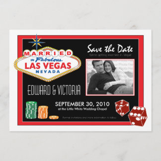 Save The Date Vegas Destination Mariage Enregistrer la date Invi