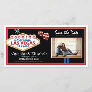 Save The Date Vegas Destination Wedding Enregistrer la date Phot