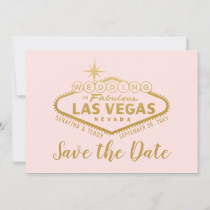 Save The Date Vegas Mariage Signer Photo Enregistrer La Date