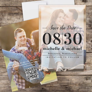 Save The Date Vellum minimaliste Photo simple Site Web du code