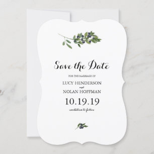 Save The Date Verger d'olive aquarelle Enregistrer la date
