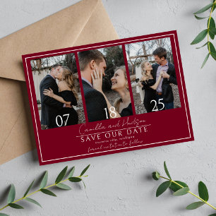Save The Date Véritable Simplicité 4 Bourgogne Mariage