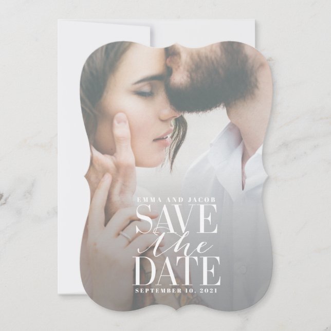SAVE THE DATE VERRE TRANSPARENT (Devant)