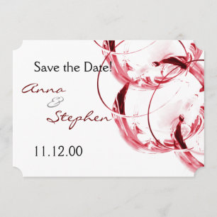 Save The Date Verres à vin rouge