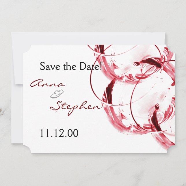 Save The Date Verres à vin rouge (Devant)